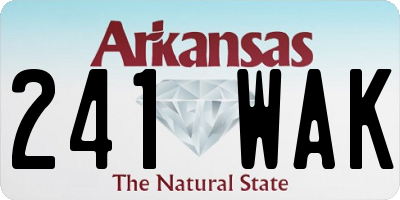 AR license plate 241WAK
