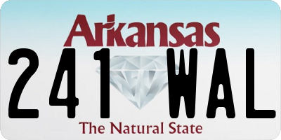 AR license plate 241WAL