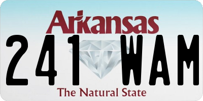AR license plate 241WAM