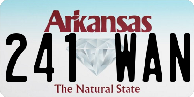 AR license plate 241WAN