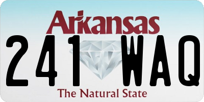 AR license plate 241WAQ