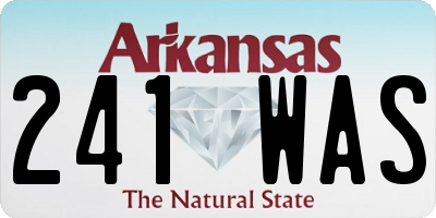 AR license plate 241WAS