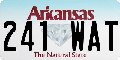 AR license plate 241WAT