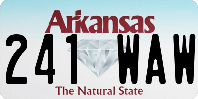 AR license plate 241WAW