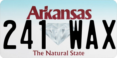 AR license plate 241WAX
