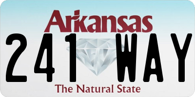 AR license plate 241WAY