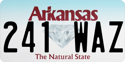 AR license plate 241WAZ