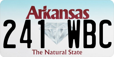 AR license plate 241WBC