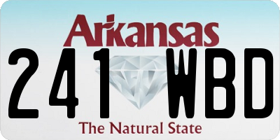 AR license plate 241WBD