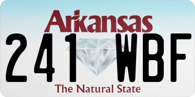 AR license plate 241WBF