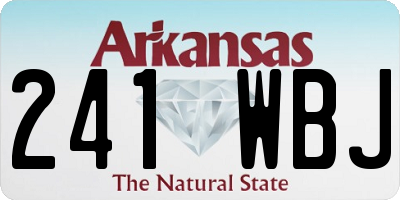 AR license plate 241WBJ
