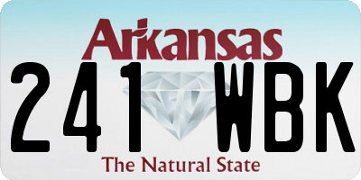 AR license plate 241WBK