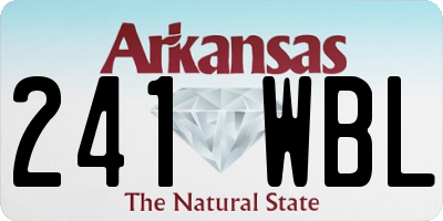 AR license plate 241WBL