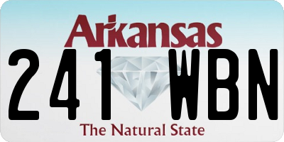 AR license plate 241WBN