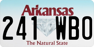 AR license plate 241WBO