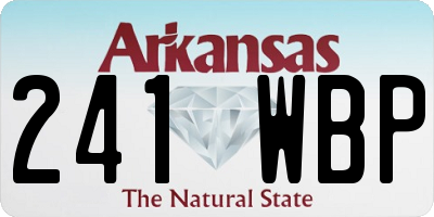 AR license plate 241WBP