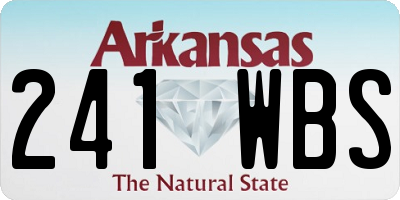 AR license plate 241WBS