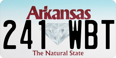 AR license plate 241WBT