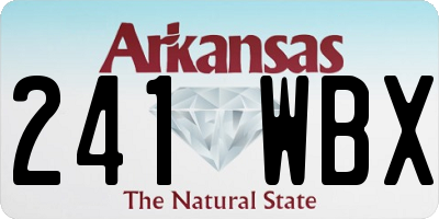 AR license plate 241WBX