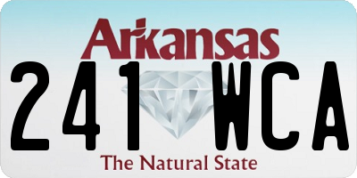 AR license plate 241WCA