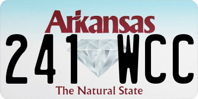 AR license plate 241WCC