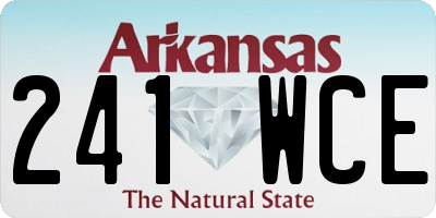 AR license plate 241WCE