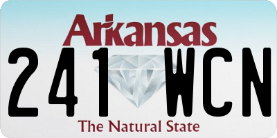 AR license plate 241WCN