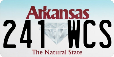 AR license plate 241WCS