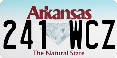 AR license plate 241WCZ