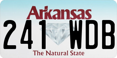 AR license plate 241WDB