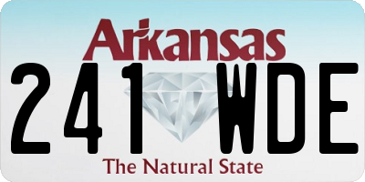 AR license plate 241WDE
