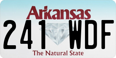 AR license plate 241WDF
