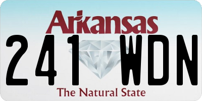 AR license plate 241WDN