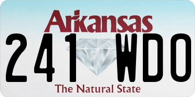 AR license plate 241WDO