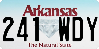 AR license plate 241WDY