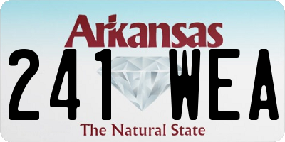AR license plate 241WEA