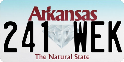 AR license plate 241WEK