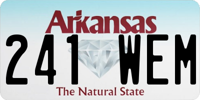 AR license plate 241WEM
