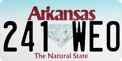 AR license plate 241WEO