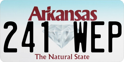 AR license plate 241WEP