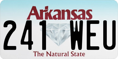 AR license plate 241WEU