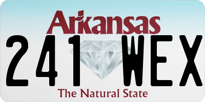 AR license plate 241WEX