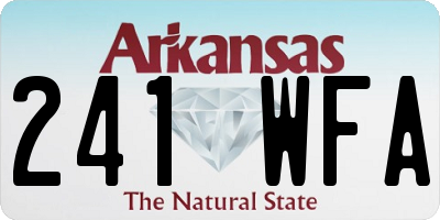 AR license plate 241WFA