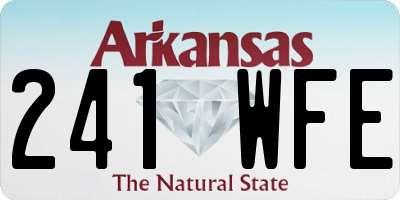 AR license plate 241WFE