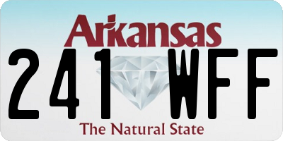AR license plate 241WFF