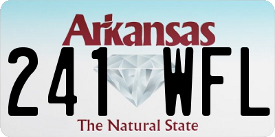 AR license plate 241WFL