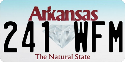 AR license plate 241WFM