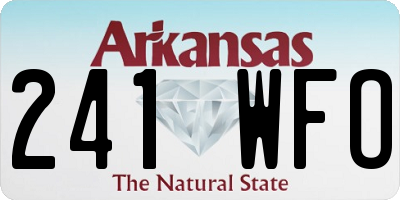 AR license plate 241WFO