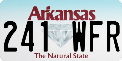 AR license plate 241WFR