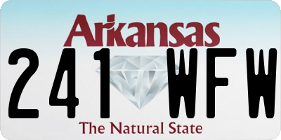 AR license plate 241WFW